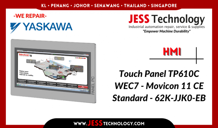 Repair YASKAWA HMI Touch Panel TP610C WEC7 Malaysia, Singapore, Indonesia, Thailand