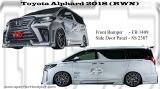Toyota Alphard 2018 Front Bumper, Side Door Panel (RWN Style) 