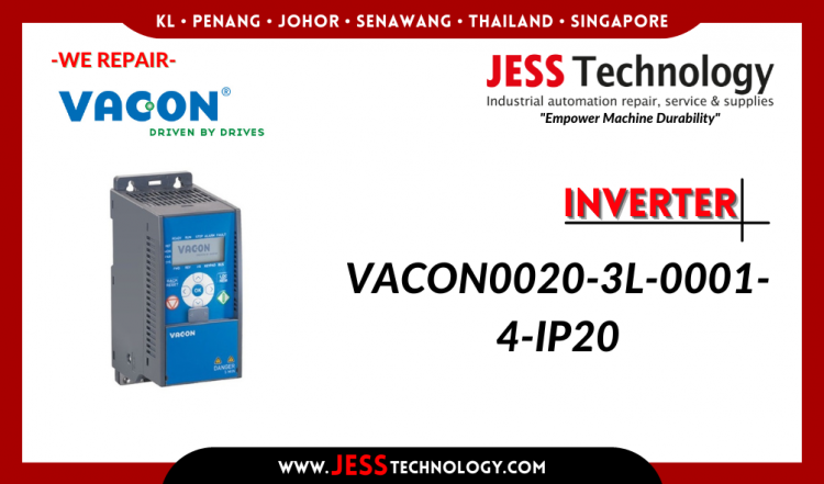 Repair INVERTER VACON0020-3L-0001-4-IP20 Malaysia, Singapore, Indonesia, Thailand