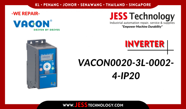 Repair INVERTER VACON0020-3L-0002-4-IP20 Malaysia, Singapore, Indonesia, Thailand