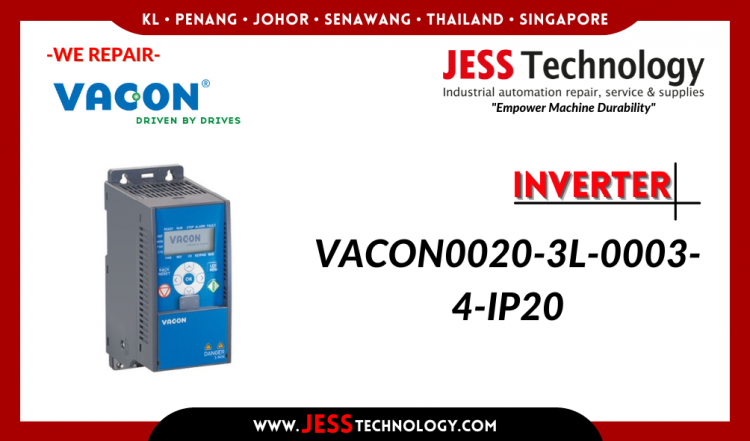 Repair INVERTER VACON0020-3L-0003-4-IP20 Malaysia, Singapore, Indonesia, Thailand