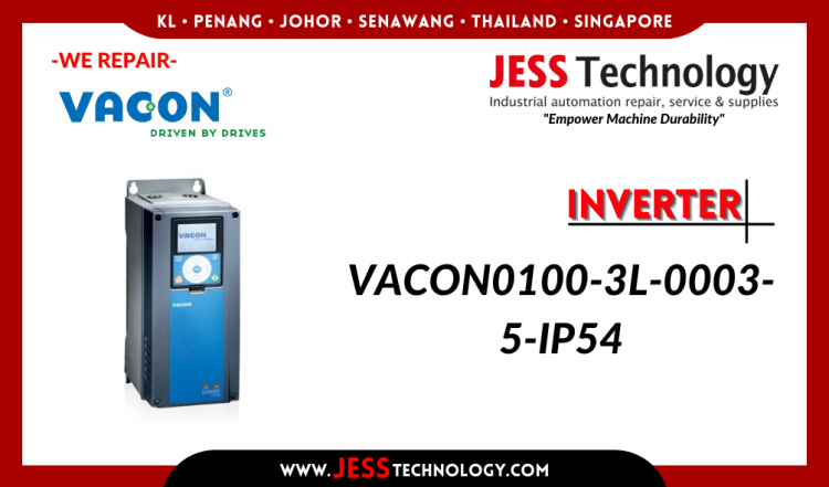 Repair INVERTER VACON0100-3L-0003-5-IP54 Malaysia, Singapore, Indonesia, Thailand