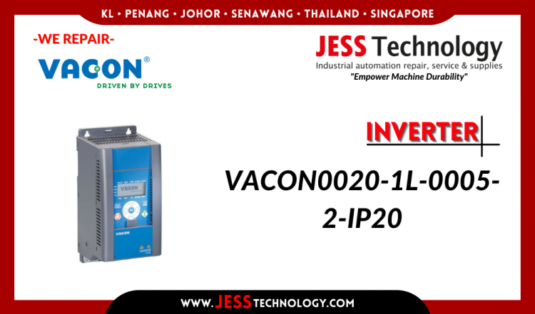 Repair INVERTER VACON0020-1L-0005-2-IP20 Malaysia, Singapore, Indonesia, Thailand