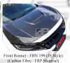 Honda Civic FC 2015 Front Bonnet (JS Style) (Carbon Fibre / FRP Material) 