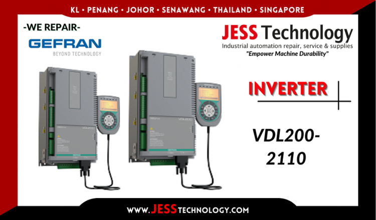 Repair GEFRAN INVERTER VDL200-2110 Malaysia, Singapore, Indonesia, Thailand