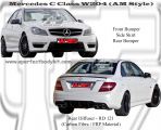Mercedes C Class W204 AM Style Rear Diffuser (Carbon Fibre / FRP Material) 