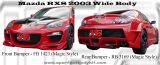 Mazda RX8 2003 Wide Body Front Bumper, Rear Bumper (Magic Style) 