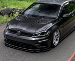 volkswagen golf mk7.5 r front lip carbon fiber front lip diffuser maxton depan fit for mk7.5 r front bumper add on upgrade performance new look brand new set