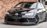 volkswagen golf mk7 r front lip revozport carbon fiber lip diffuser depan fit for mk7 r front bumper add on upgrade performance new look brand new set