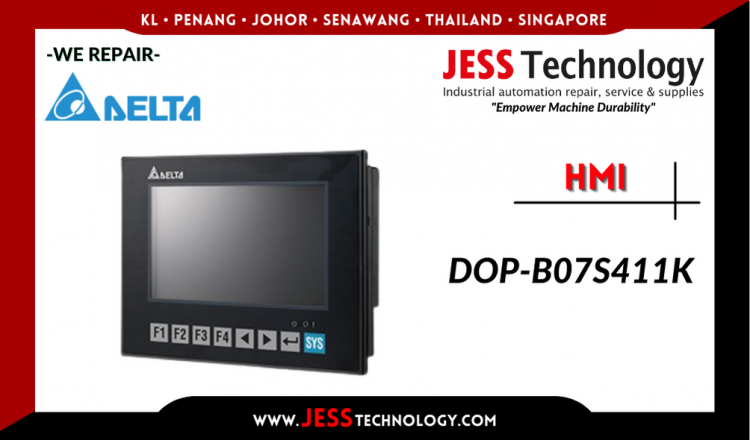 Repair DELTA HMI DOP-B07S411K Malaysia, Singapore, Indonesia, Thailand