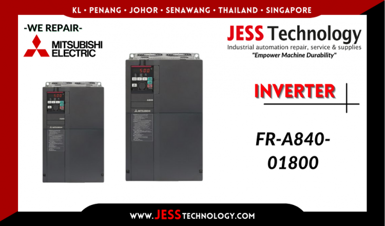 Repair MITSUBISHI ELECTRIC INVERTER FR-A840-01800 Malaysia, Singapore, Indonesia, Thailand