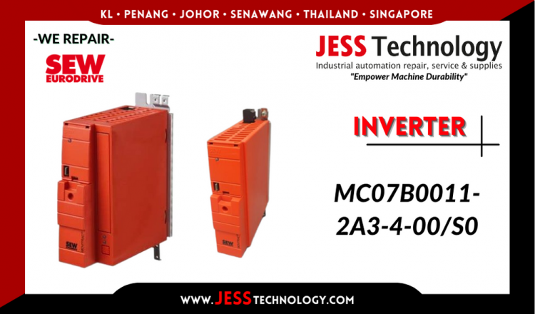 Repair SEW-EURODRIVE INVERTER MC07B0011-2A3-4-00/S0 Malaysia, Singapore, Indonesia, Thailand