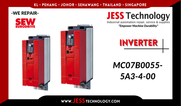 Repair SEW-EURODRIVE INVERTER MC07B0055-5A3-4-00 Malaysia, Singapore, Indonesia, Thailand