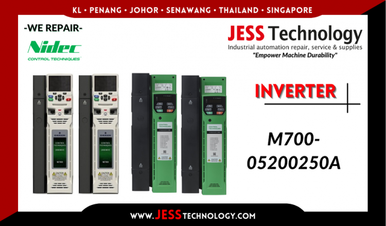 Repair NIDEC INVERTER M700-05200250A Malaysia, Singapore, Indonesia, Thailand