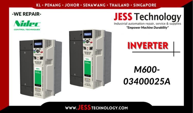 Repair NIDEC INVERTER M600-03400025A Malaysia, Singapore, Indonesia, Thailand