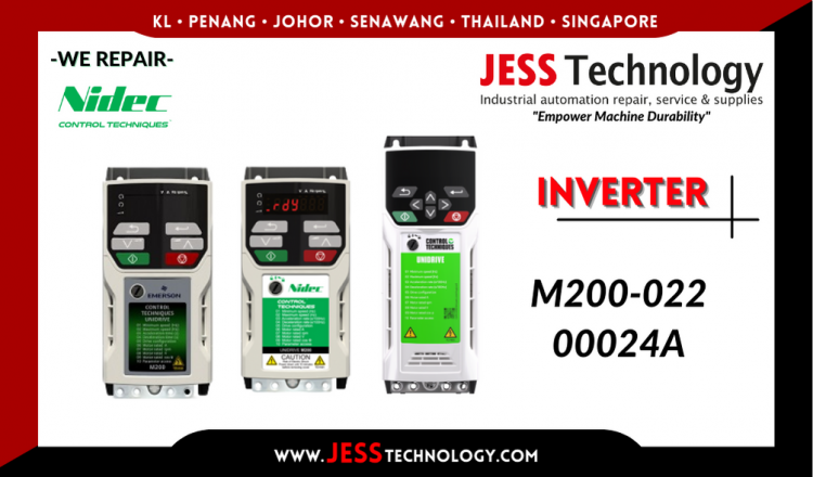Repair NIDEC INVERTER M200-022 00024A Malaysia, Singapore, Indonesia, Thailand