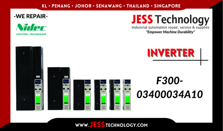 Repair NIDEC INVERTER F300-03400034A10 Malaysia, Singapore, Indonesia, Thailand