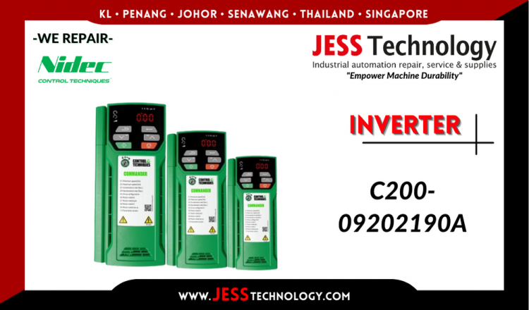 Repair NIDEC INVERTER C200-09202190A Malaysia, Singapore, Indonesia, Thailand