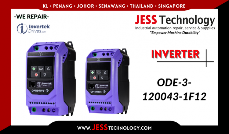 Repair INVERTEK INVERTER ODE-3-120043-1F12 Malaysia, Singapore, Indonesia, Thailand