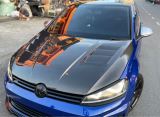 volkswagen golf mk7.5 carbon fiber hood aspec style quality tebal fit untuk all mk7.5 replacement upgrade performance new look new set