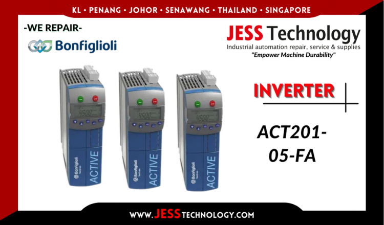 Repair BONFIGLIOLI INVERTER ACT201-05-FA Malaysia, Singapore, Indonesia, Thailand