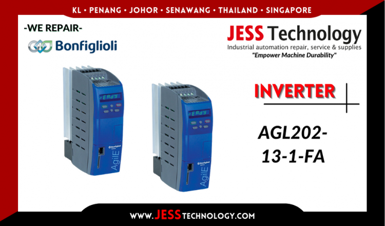 Repair BONFIGLIOLI INVERTER AGL202-13-1-FA Malaysia, Singapore, Indonesia, Thailand
