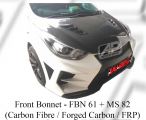 Hyundai Elantra Front Bonnet With Vents (Carbon Fibre / Forged Carbon / FRP Material) 