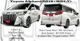 Toyota Alphard 2018 Oem Rear Spoiler, Rear Corner Duct (Carbon Fibre / Forged Carbon / FRP Material)