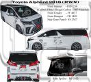 Toyota Alphard 2018 Front Bumper, Front Bonnet, Front Fender, Side Door Panel, Rear Spoiler (RWN Style) 