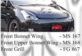 Toyota Wish 2006 Front Bonner Wing. Upper Bonnet Wing & Front Grill 