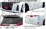 Toyota Alphard 2018 SB Style Front Lip, Side Skirt, Rear Lip, Rear Spoiler, Rear Corner Duct 