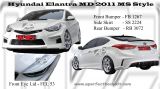 Hyundai Elantra 2011 MS Style Bumperkits & Front Eye Lid 