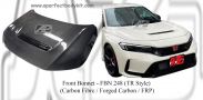 Honda Civic FE 2022 TR Style Front Bonnet (Carbon Fibre / Forged Carbon / FRP Material)