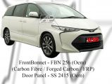 Toyota Estima 2016 Oem Front Bonnet (Carbon Fibre / Forged Carbon)