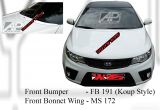 Kia Forte 2009 Koup Front Bumper, Bonnet Wing 