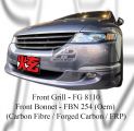 Honda Odyssey RB1 Front Grill, Front Bonnet (Carbon Fibre / Forged Carbon)