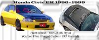 Honda Civic EK 1996 - 1999 JS Style Front Bonnet (Carbon Fibre / Forged Carbon / FRP Material)