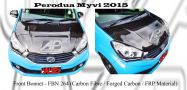 Perodua Myvi 2015 Front Bonnet (Carbon Fibre / Forged Carbon / FRP Material) 