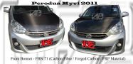 Perodua Myvi 2011 Front Bonnet (Oem) (Carbon Fibre / Forged Carbon / FRP Material)