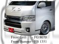 Toyota Hiace High Roof TS Style Front Bumper, Front Grill 