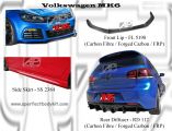 Volkswagen MK6 Front Lip, Side Skirt, Rear Diffuser (Carbon Fibre / Forged Carbon / FRP Material) 