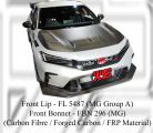 Honda Civic Type R FL5 MG Front Lip, Front Bonnet (Carbon Fibre / Forged Carbon / FRP) 