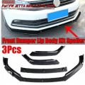 1 volkswagen jetta FL front bumper lip diffuser gloss black ready fit for add on upgrade performance new Look new set