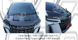 Toyota Alphard 2018 Front Bonnet (Six Style V2) (Carbon Fibre / Forged Carbon / FRP Material)