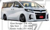 Toyota Alphard 2018 Ku Style Front Bumper, Side Skirt, Front Fender Archs
