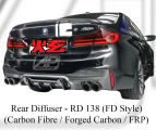 BMW G30 Facelift Rear Bumper Diffuser (FD Style) (Carbon Fibre / Forged Carbon / FRP Material)