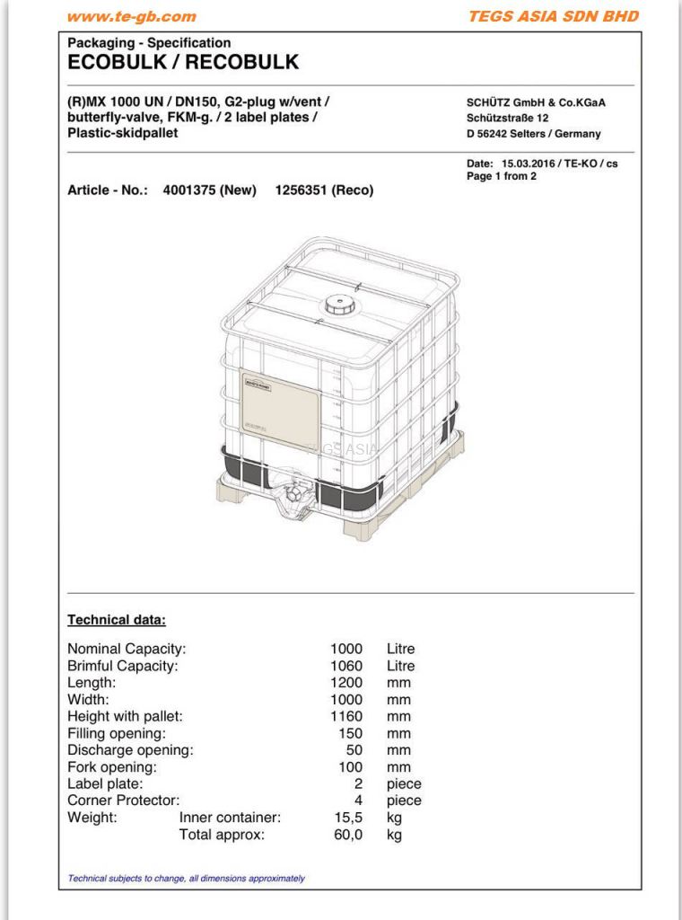 IBC Container Tank