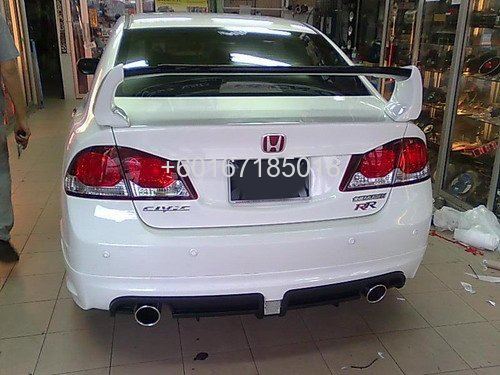 honda civic fd bodykit bumper rear lip on mugen rr rear 