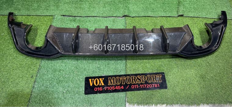 volkswagen golf mk8 gti rline maxton carbon fiber rear diffu