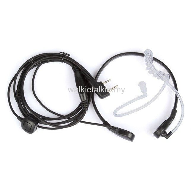 Walkie Talkie Throat Mic Vibration PTT Headset Earpiece